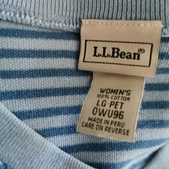 L.L.Bean striped button up cardigan, Petite L - Picture 4 of 7
